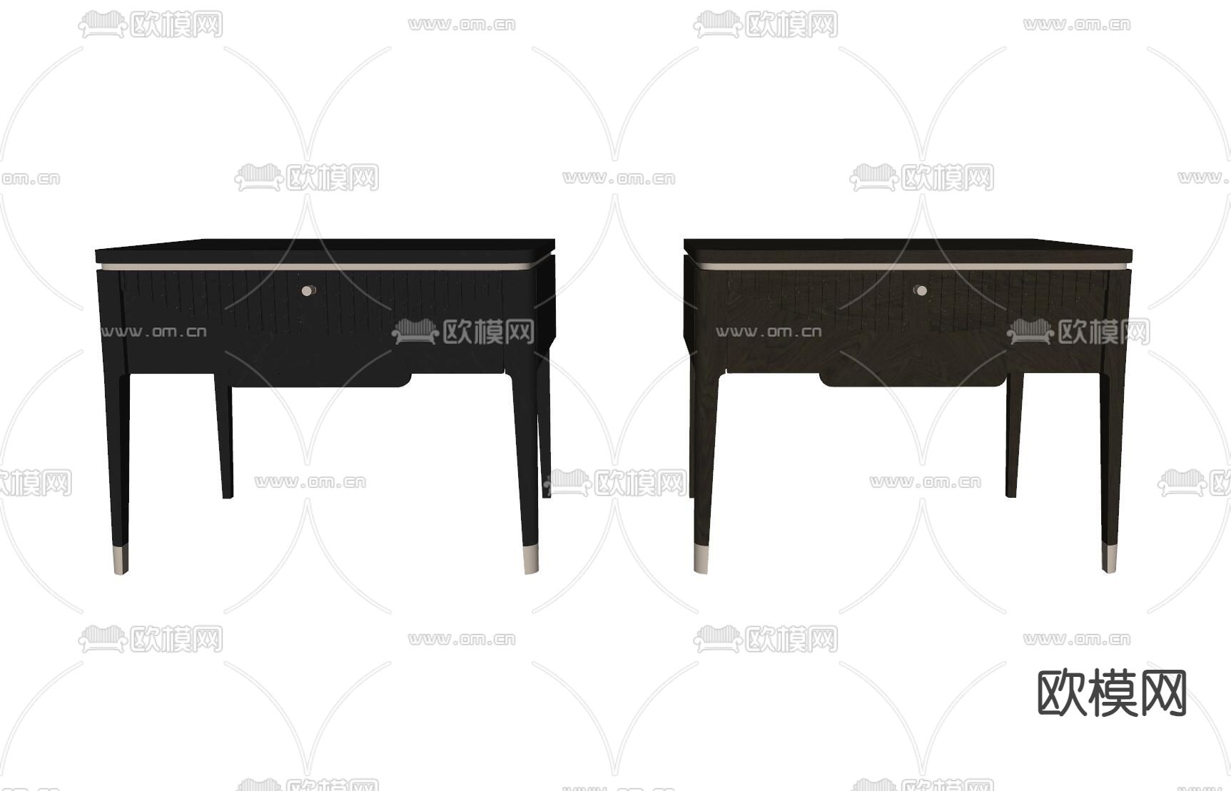 现代床头柜su模型下载（渲染图1）