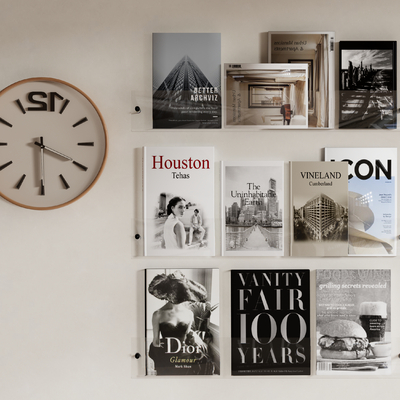  现代壁柜书架su模型 