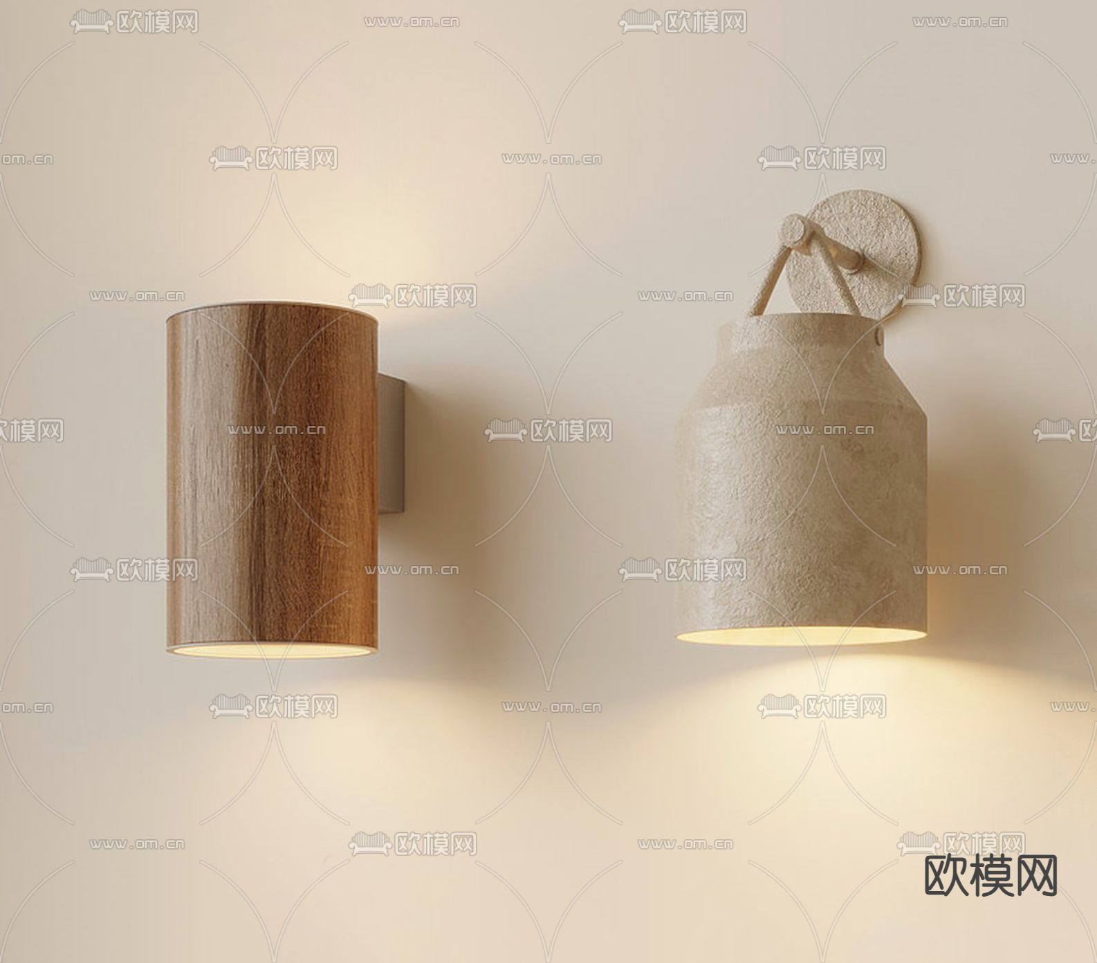 中古风壁灯su模型下载（渲染图2）