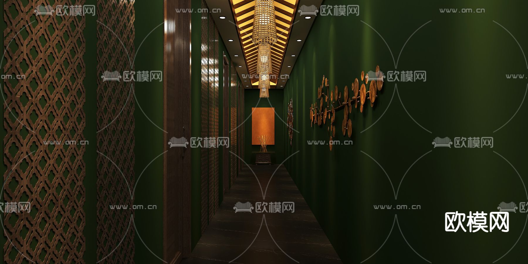 东南亚SPA 护理房 美容院3d模型下载（渲染图2）