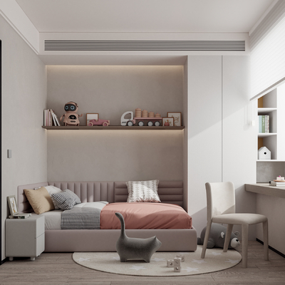 现代儿童房su模型