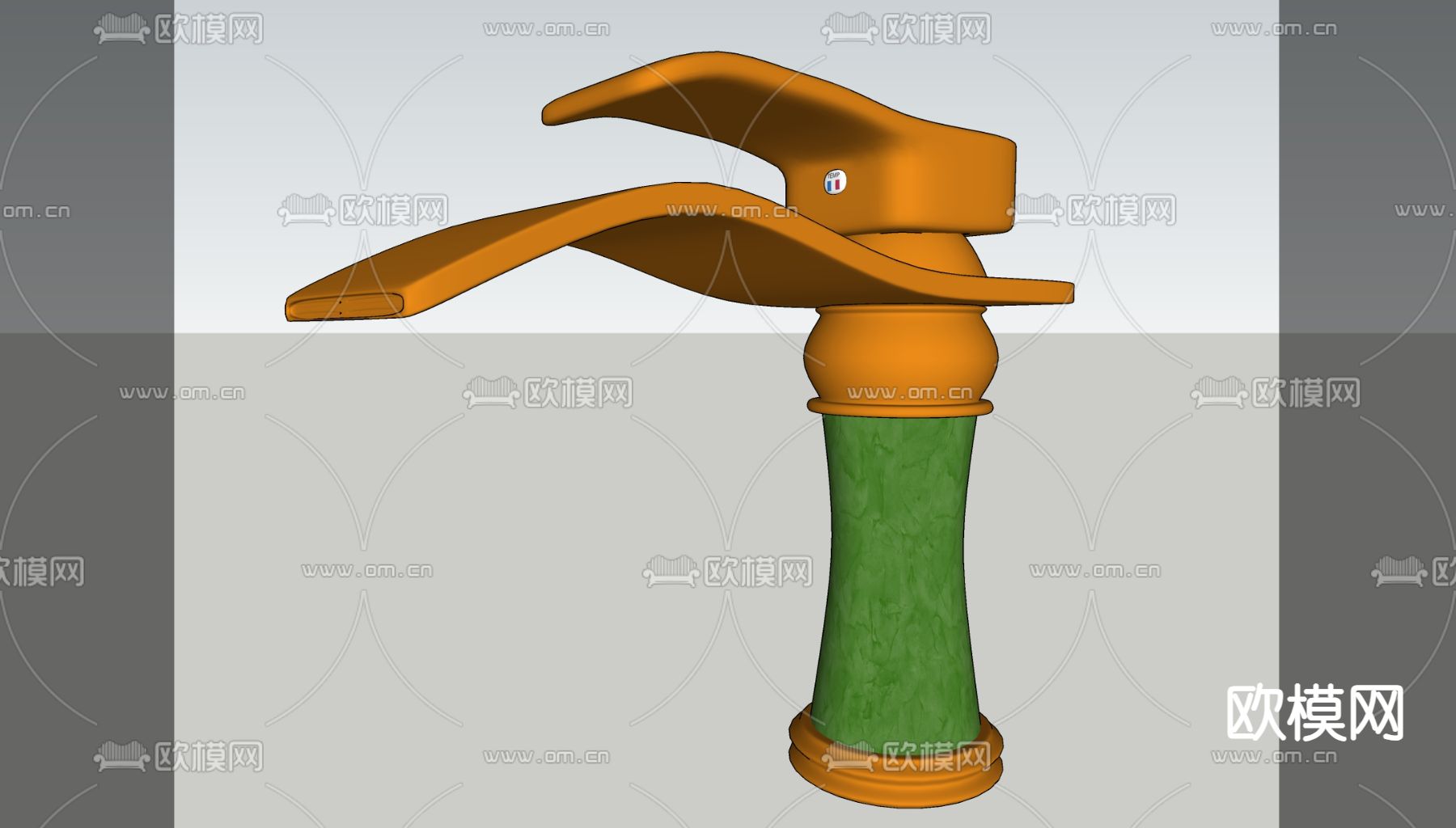 欧式水龙头su模型下载（渲染图1）