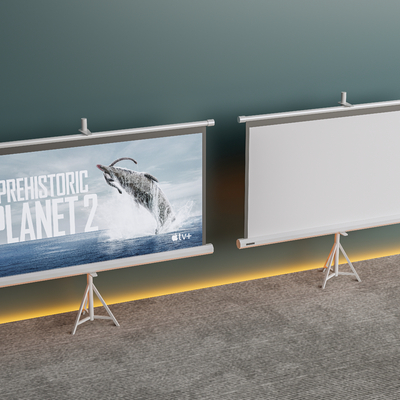  投影幕布 移动幕布su模型 