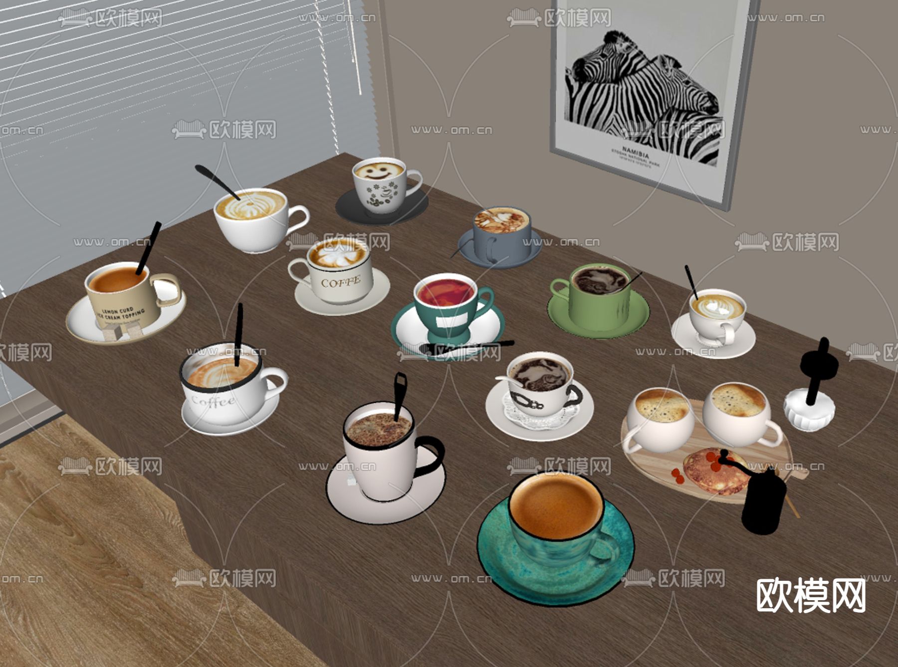 咖啡杯 咖啡 杯子 杯具 水杯su模型下载（渲染图1）