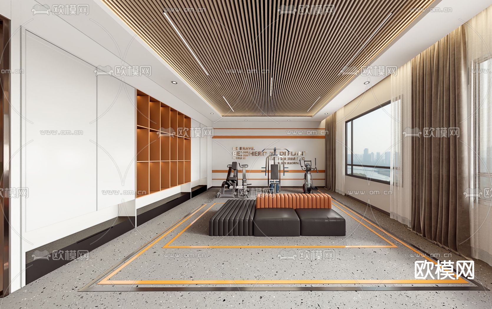 会所走廊 过道3d模型下载（渲染图6）