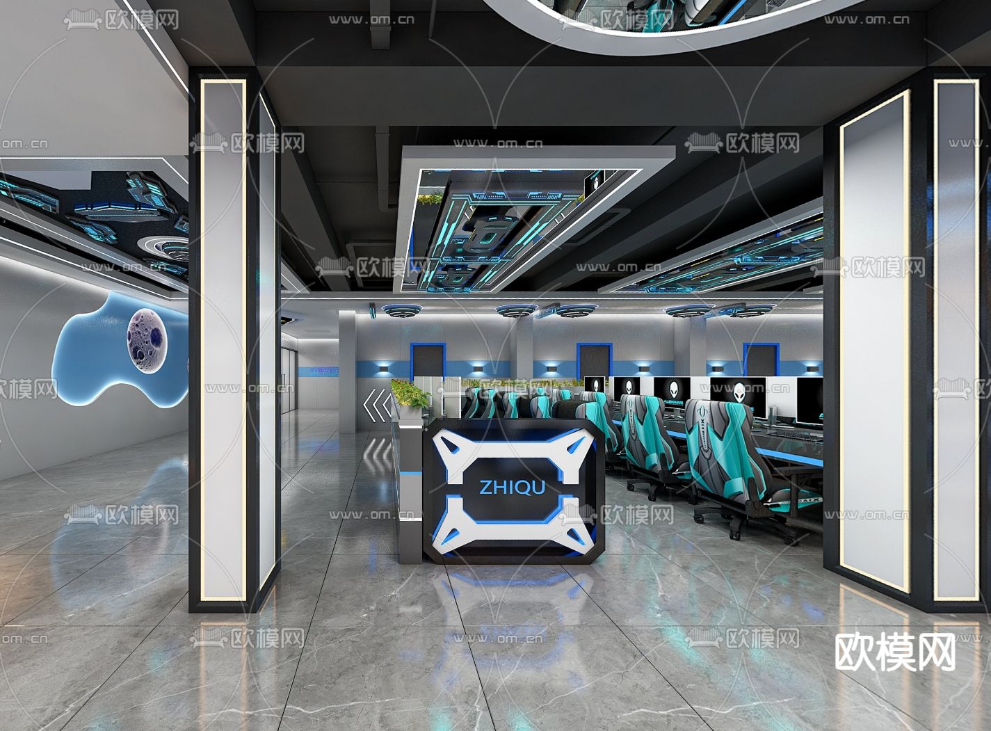 网吧 网咖3d模型下载（渲染图3）