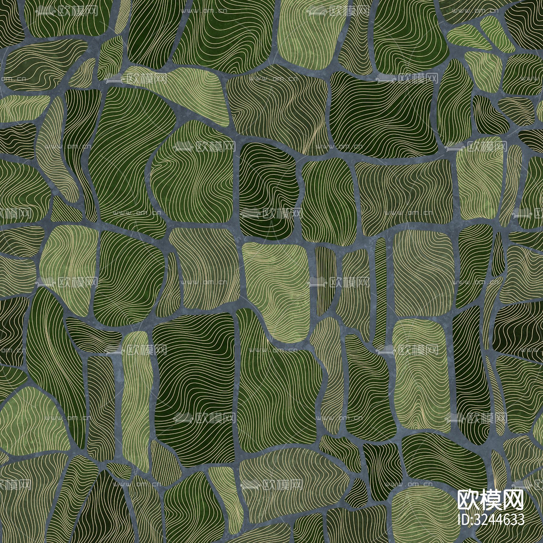 绿色几何地毯贴图下载