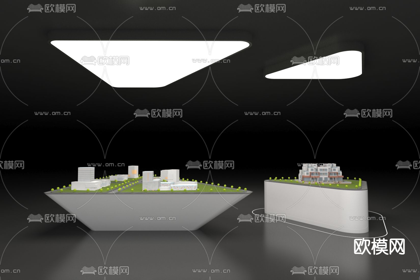 售楼处沙盘3d模型下载（渲染图1）