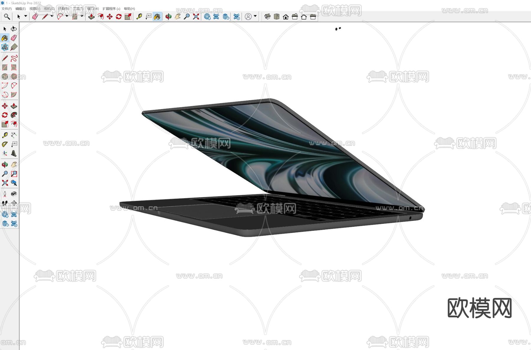 苹果笔记本电脑su模型下载（渲染图1）