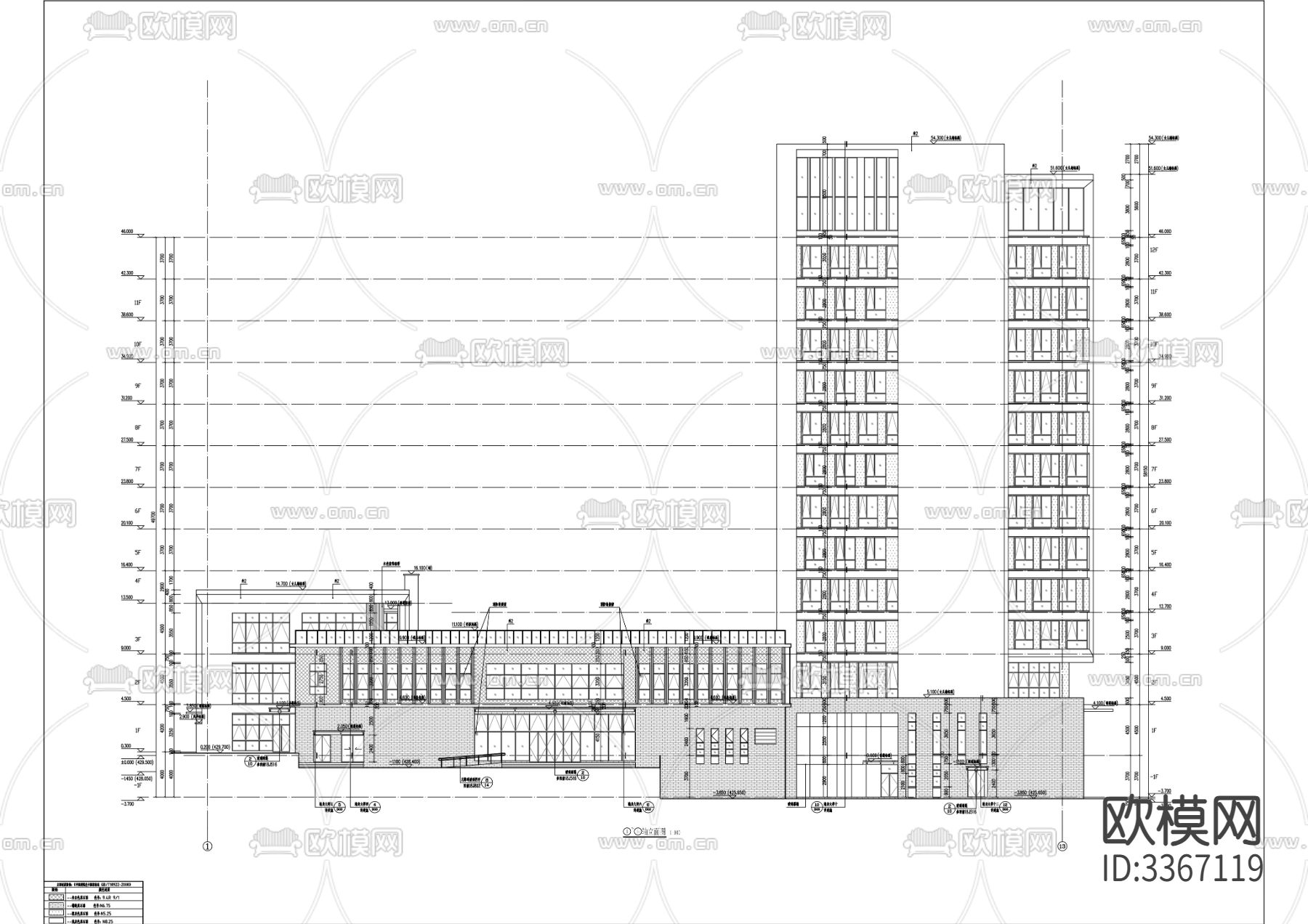 会所建筑CAD施工图下载（渲染图2）