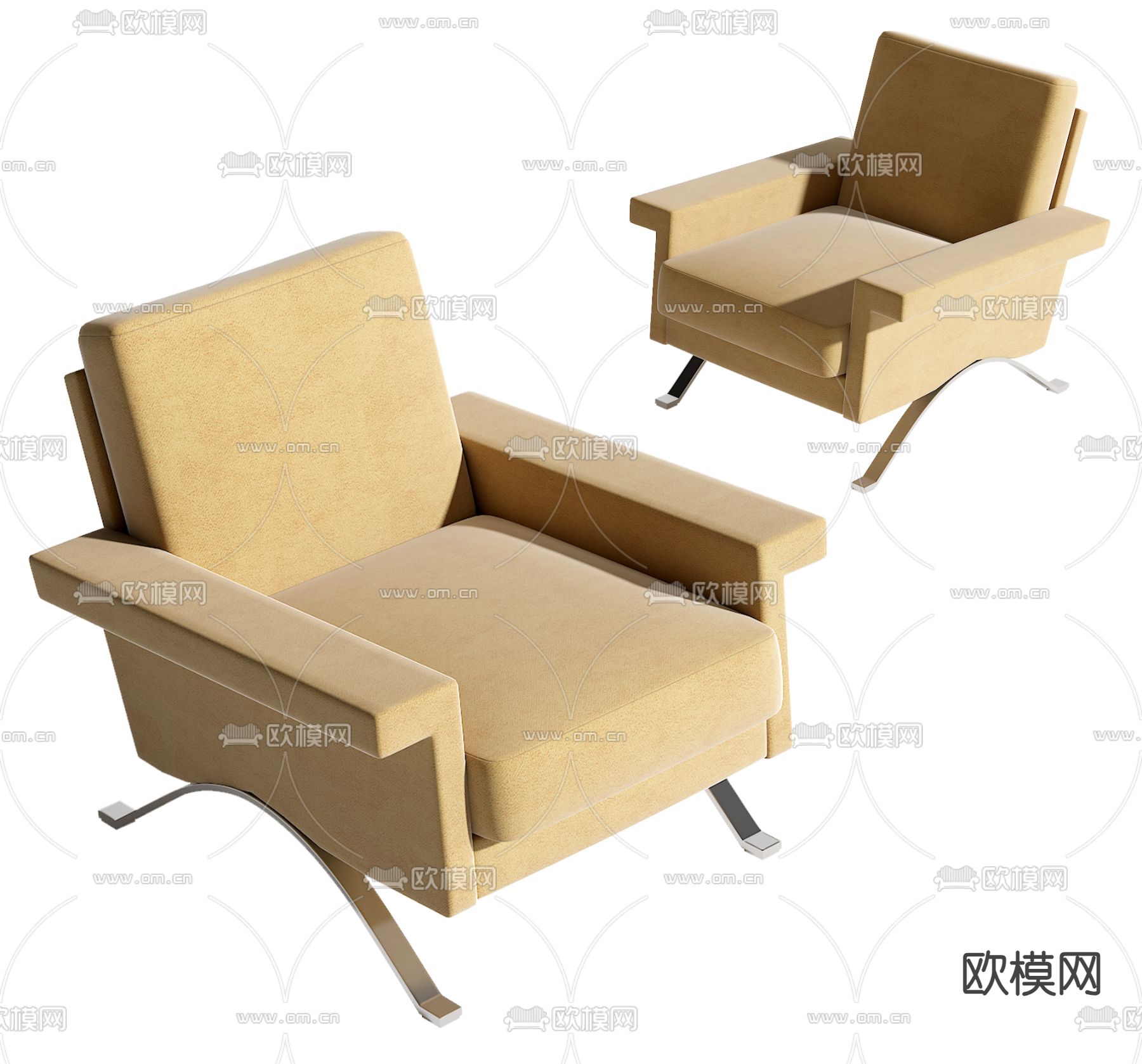 Cassina 单人沙发3d模型下载