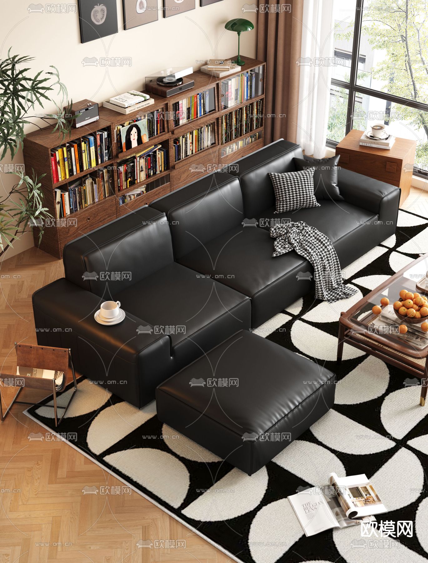 中古风沙发 客厅休闲沙发3d模型下载