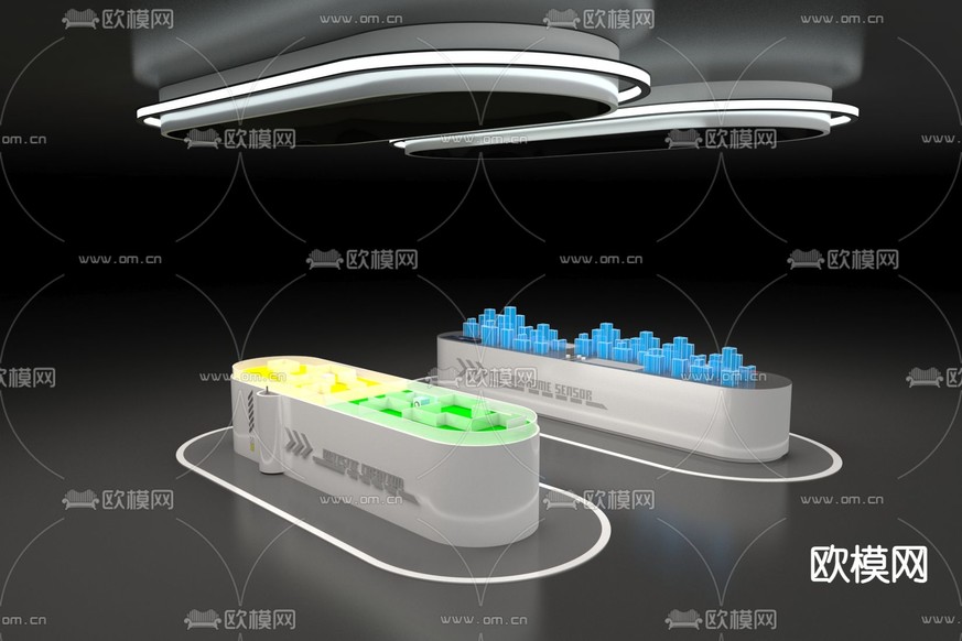 科技展台 建筑沙盘3d模型下载(渲染图2)