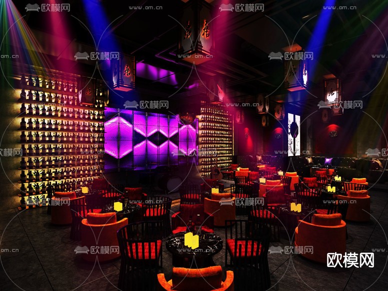 现代酒吧3d模型下载(渲染图1)