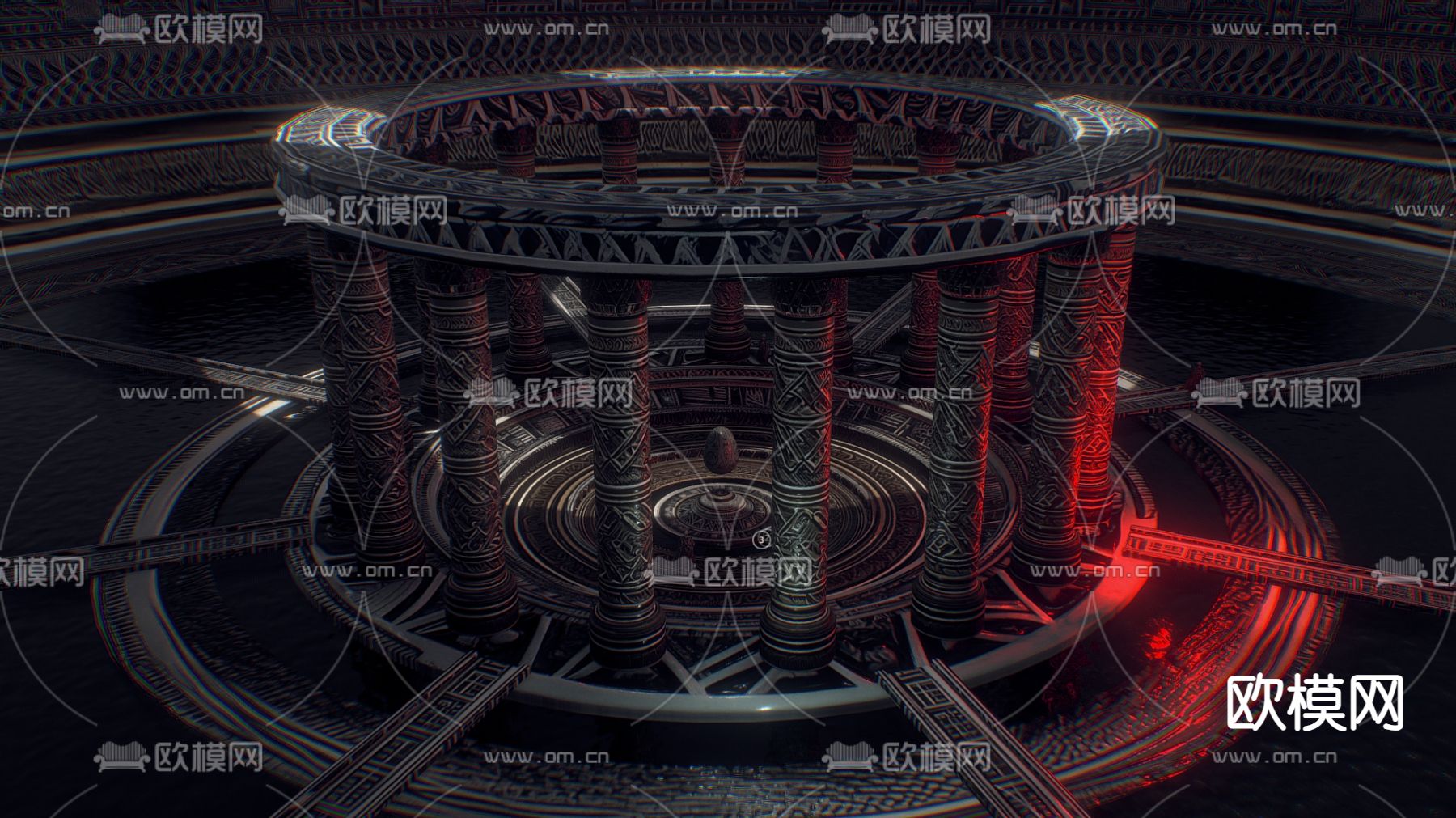 欧式中世纪寺庙3d模型下载（渲染图3）