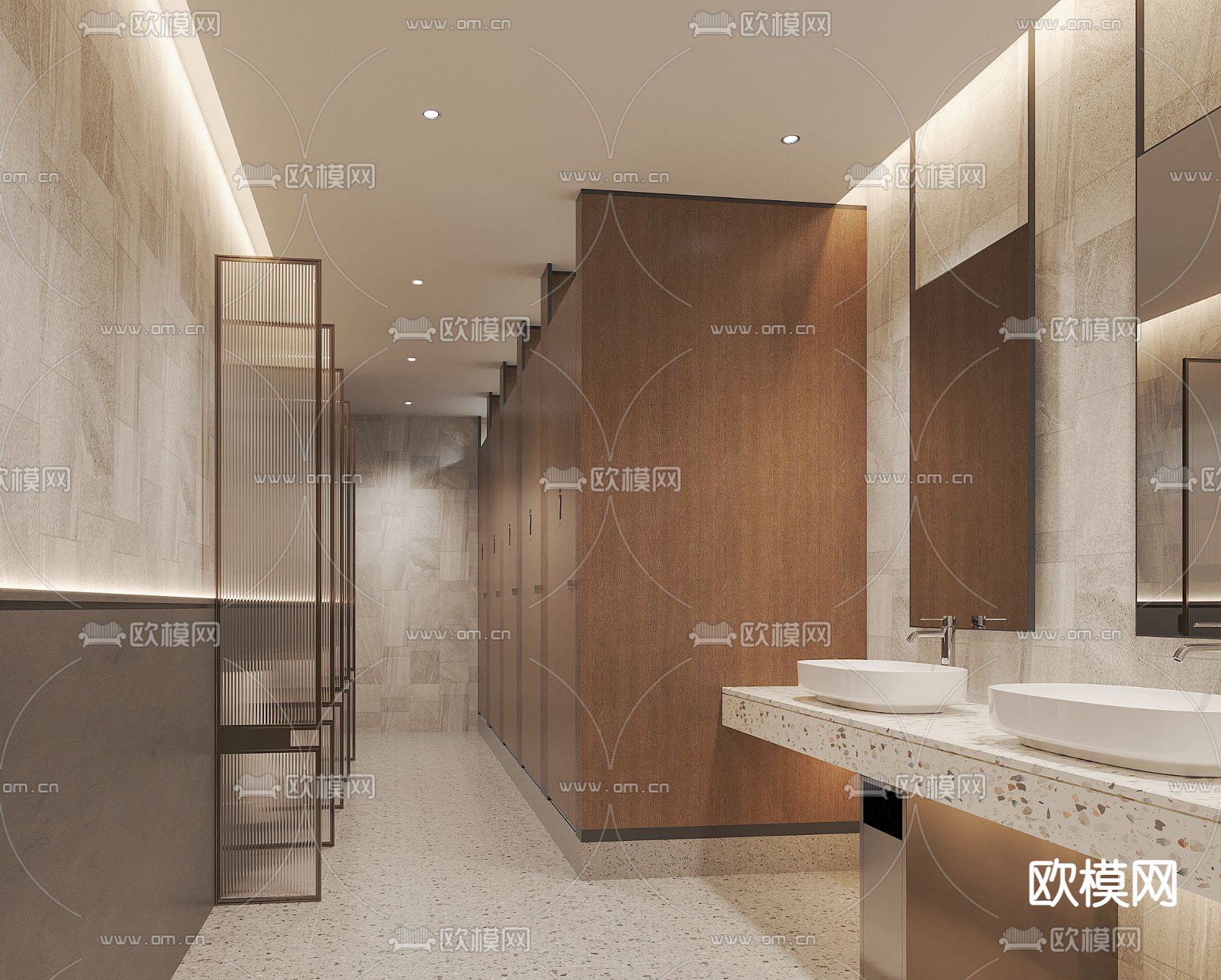 公共卫生间 公厕3d模型下载