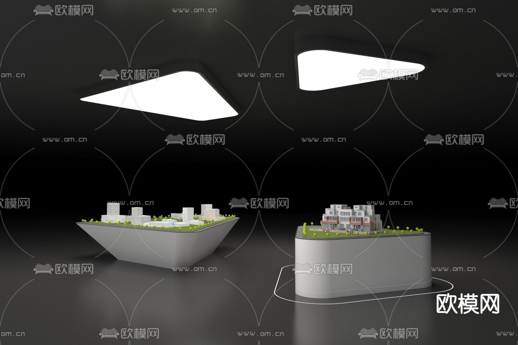 售楼处沙盘3d模型下载（渲染图2）