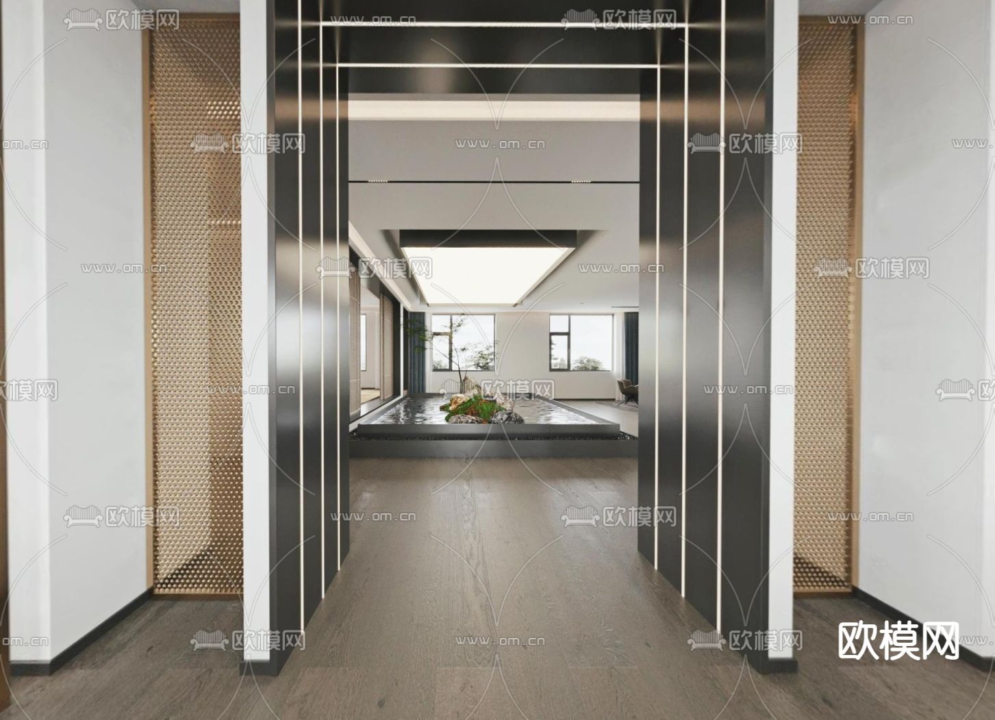 会所接待室3d模型下载（渲染图2）