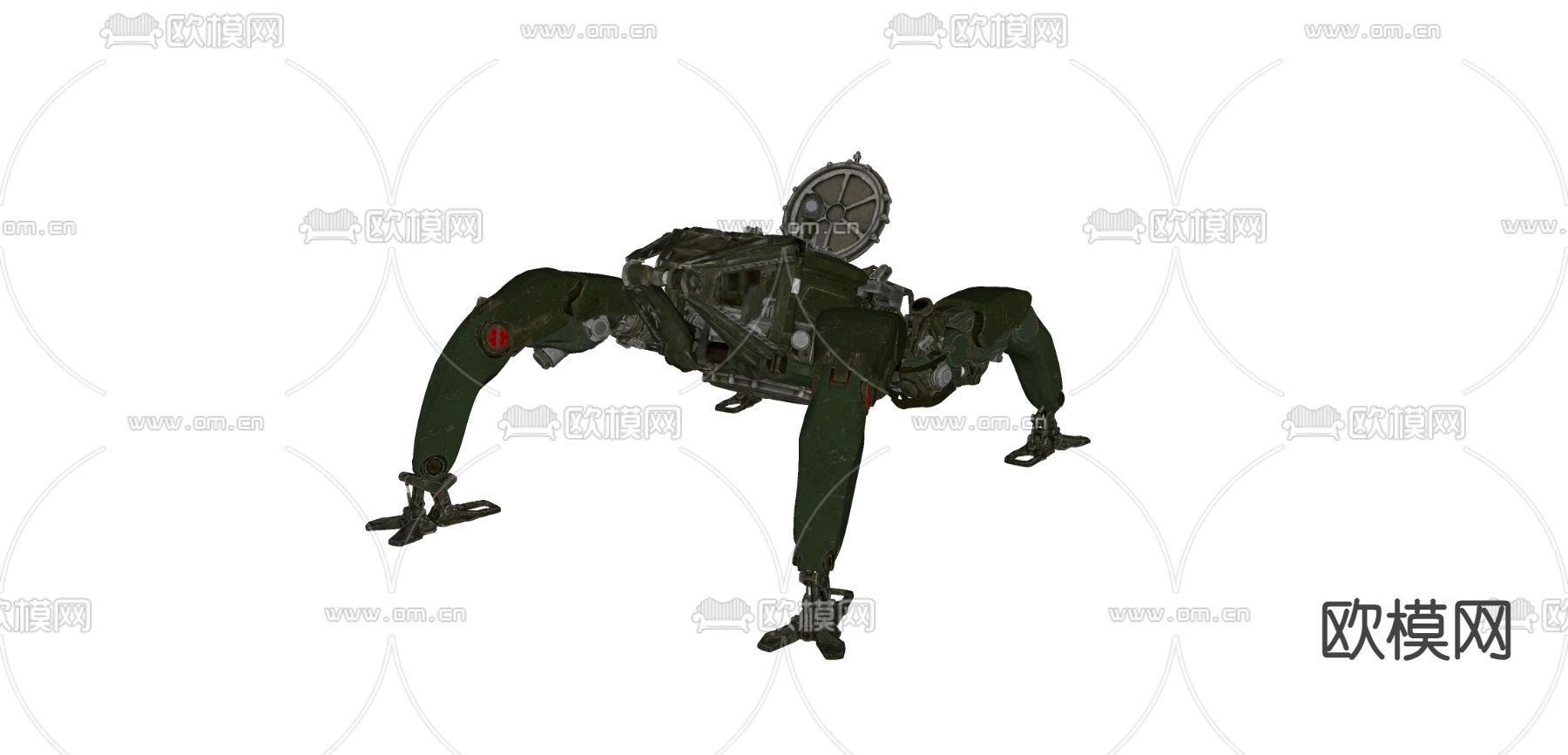 工业科幻机械 设备配件su模型下载（渲染图1）