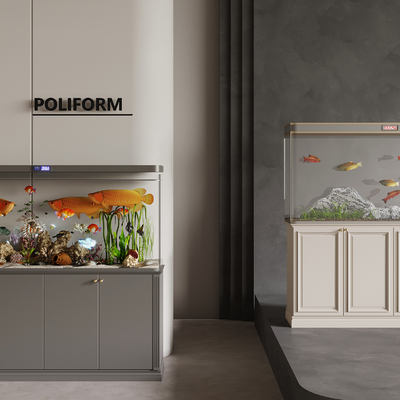  鱼缸 水族箱su模型 