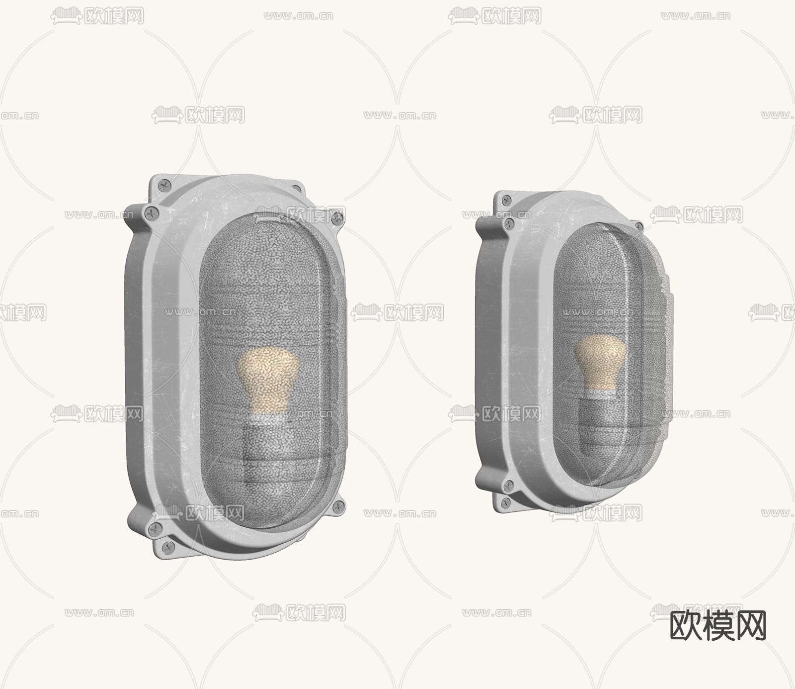 工业风壁灯su模型下载（渲染图1）