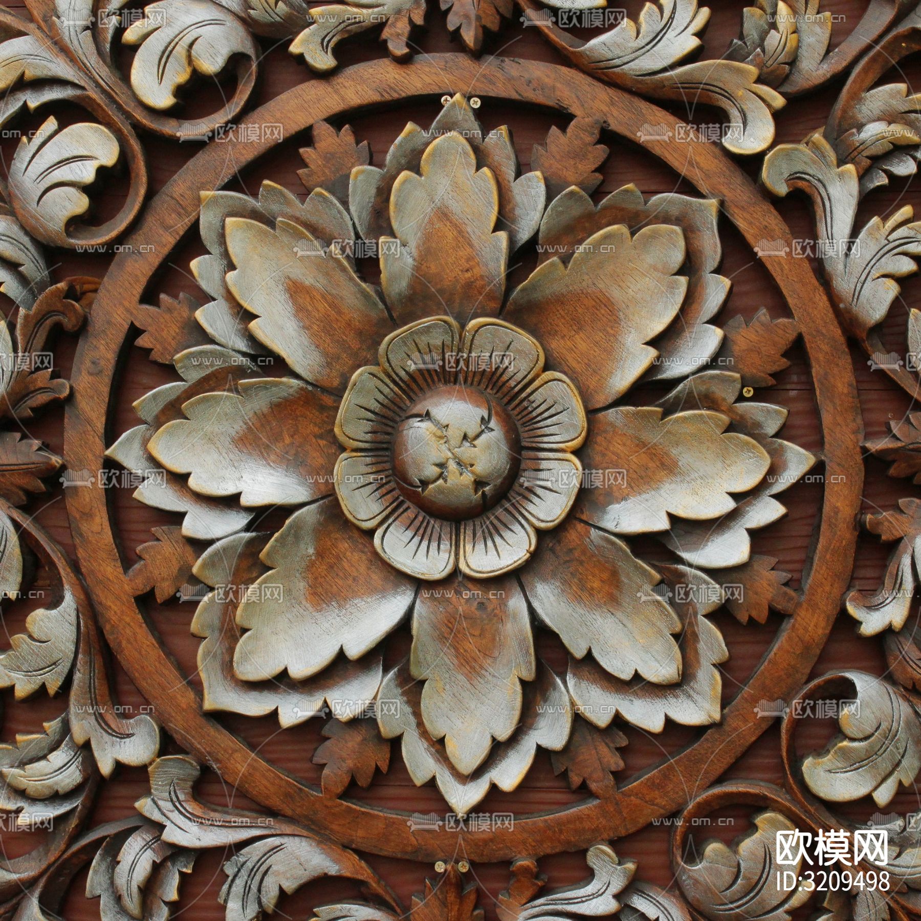 木质雕花贴图下载（渲染图2）