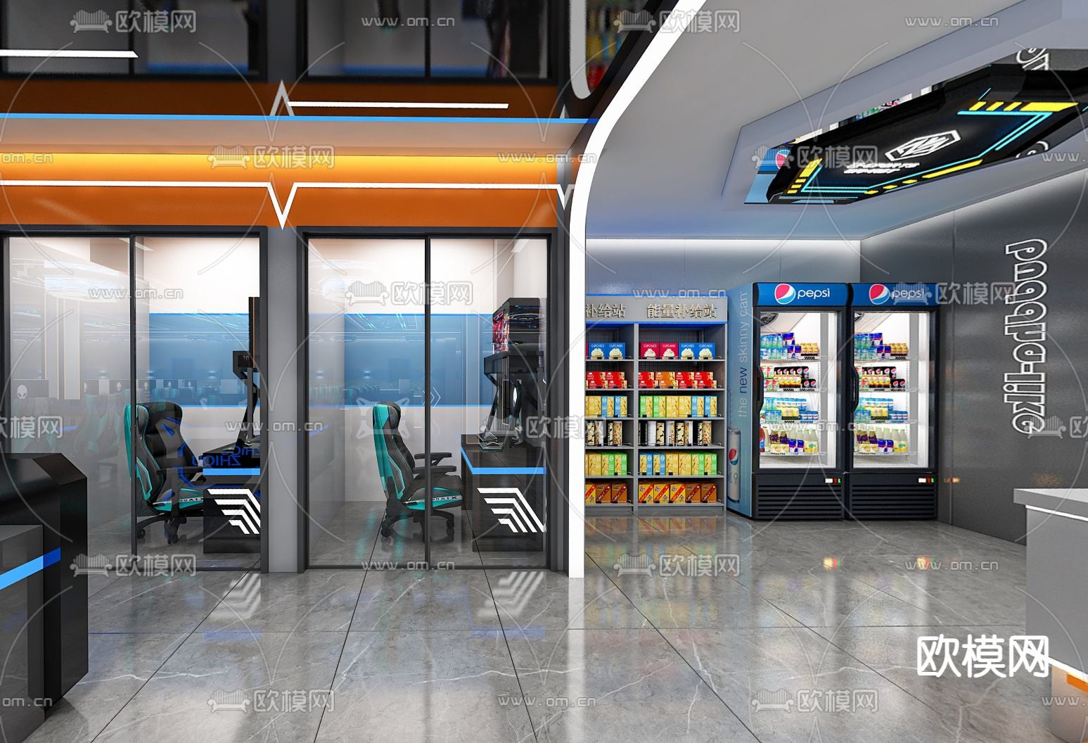 网吧 网咖3d模型下载（渲染图5）