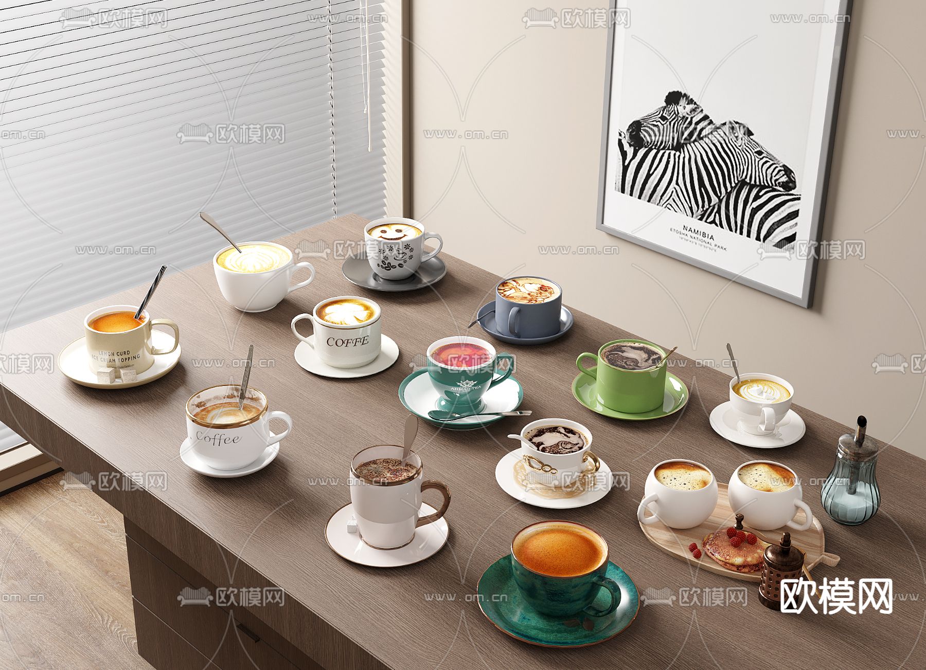 咖啡杯 咖啡 杯子 杯具 水杯su模型下载（渲染图2）