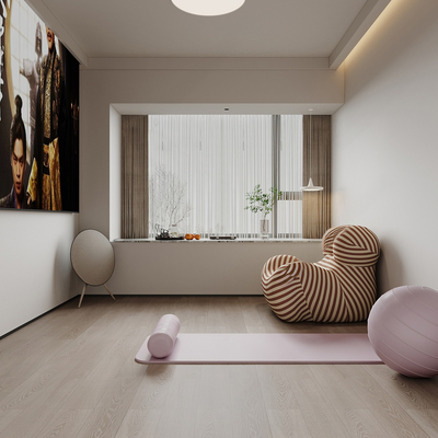  现代瑜伽室su模型 