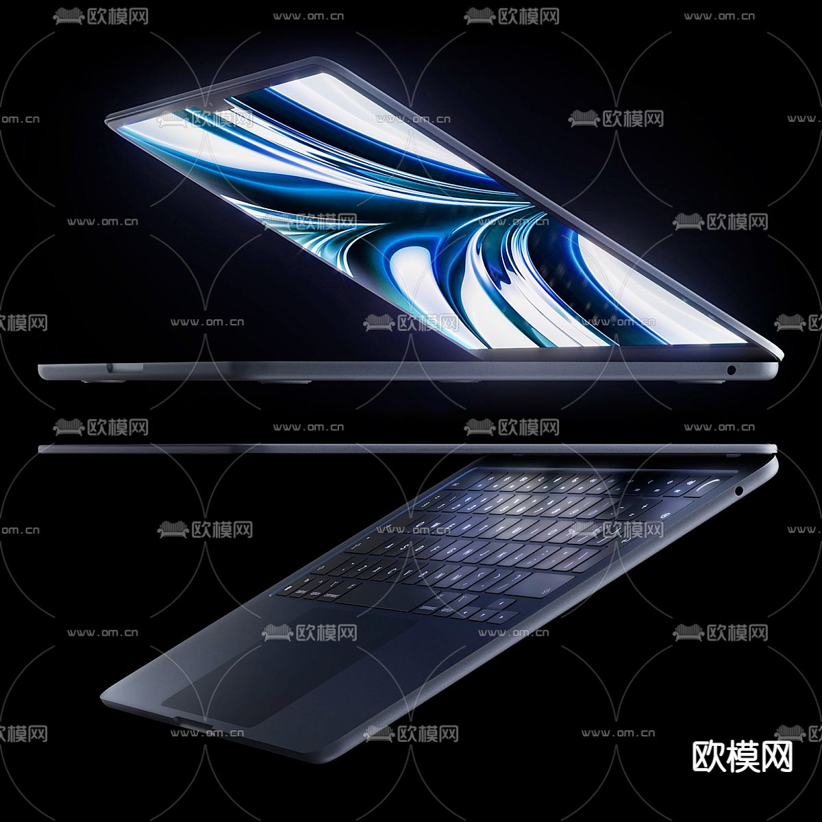 苹果笔记本电脑su模型下载（渲染图2）