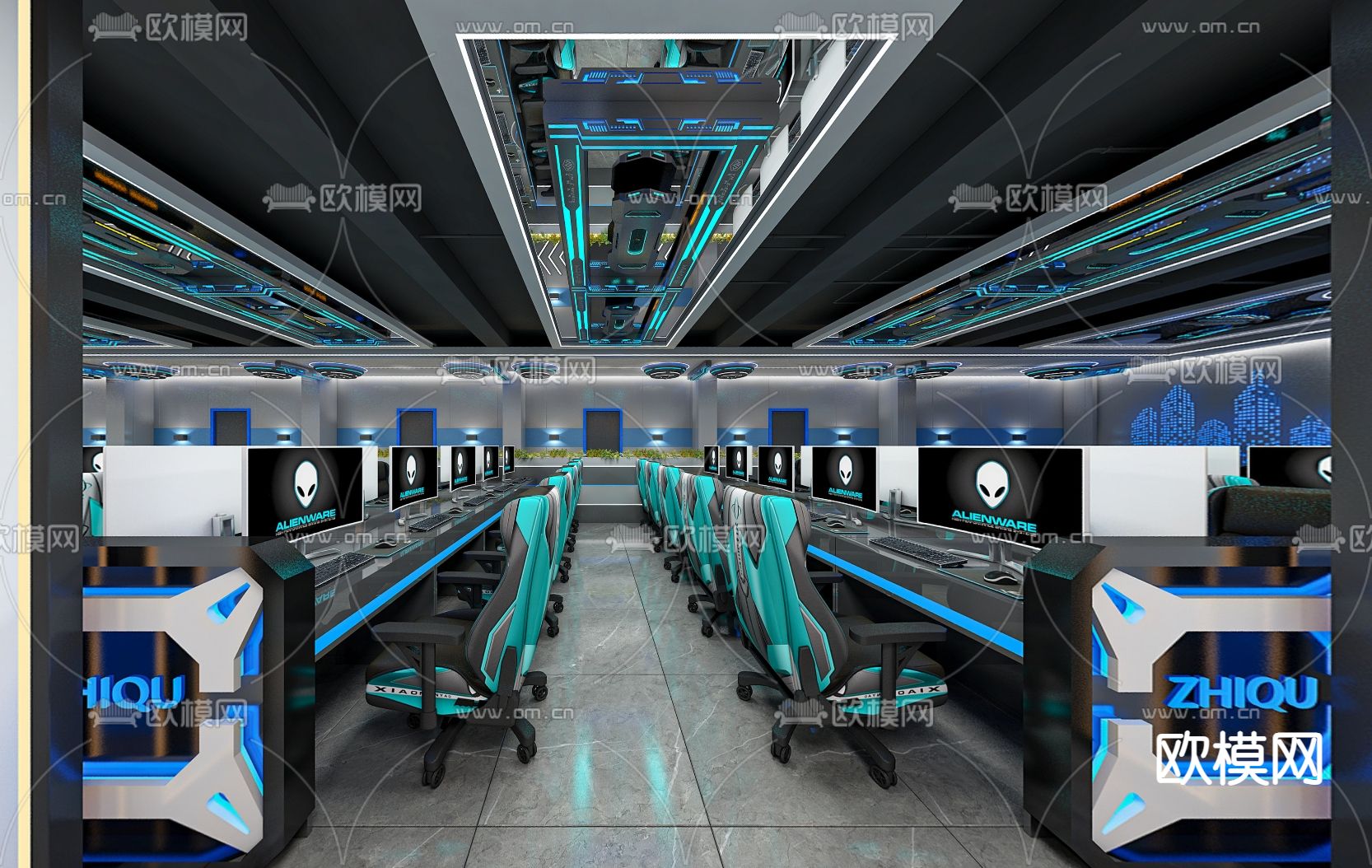 网吧 网咖3d模型下载（渲染图1）