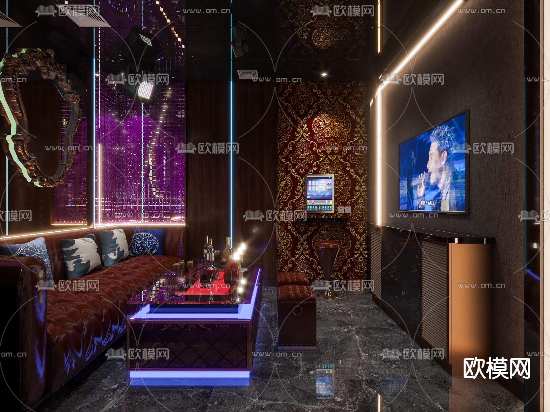 KTV包厢 夜总会 酒吧3d模型下载