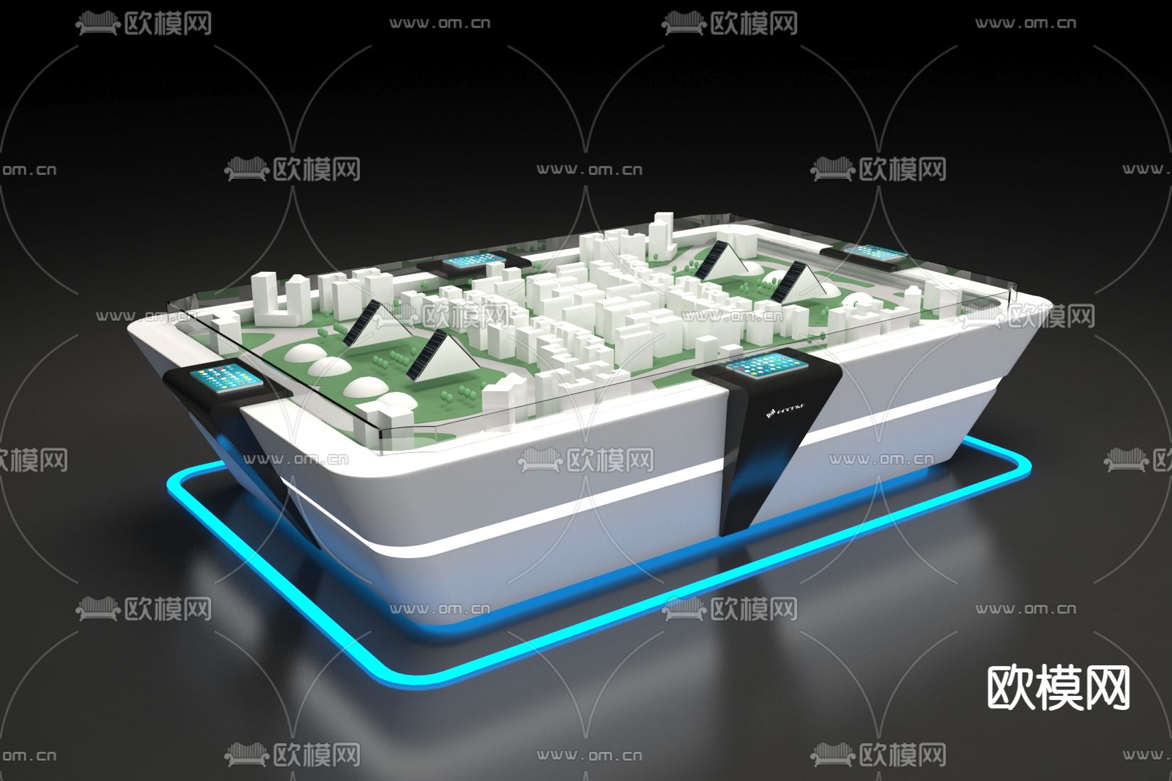 售楼处沙盘3d模型下载（渲染图1）
