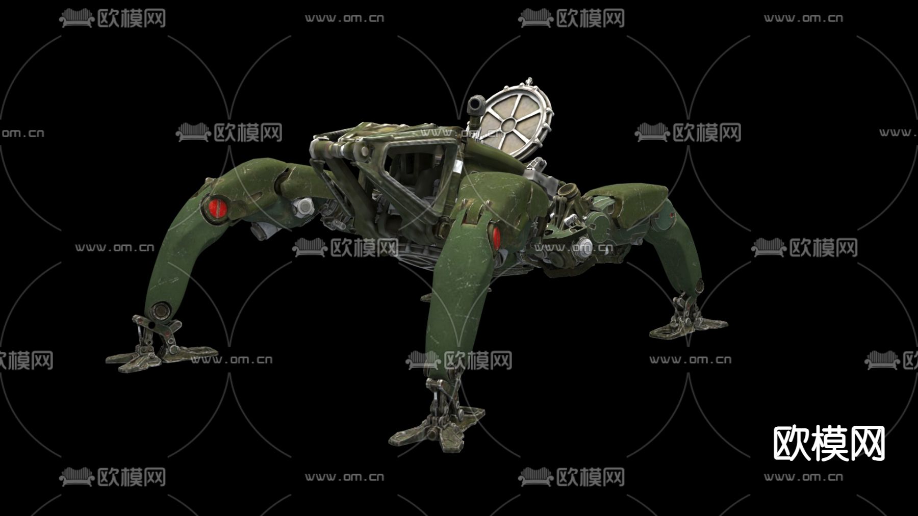 工业科幻机械 设备配件su模型下载（渲染图2）