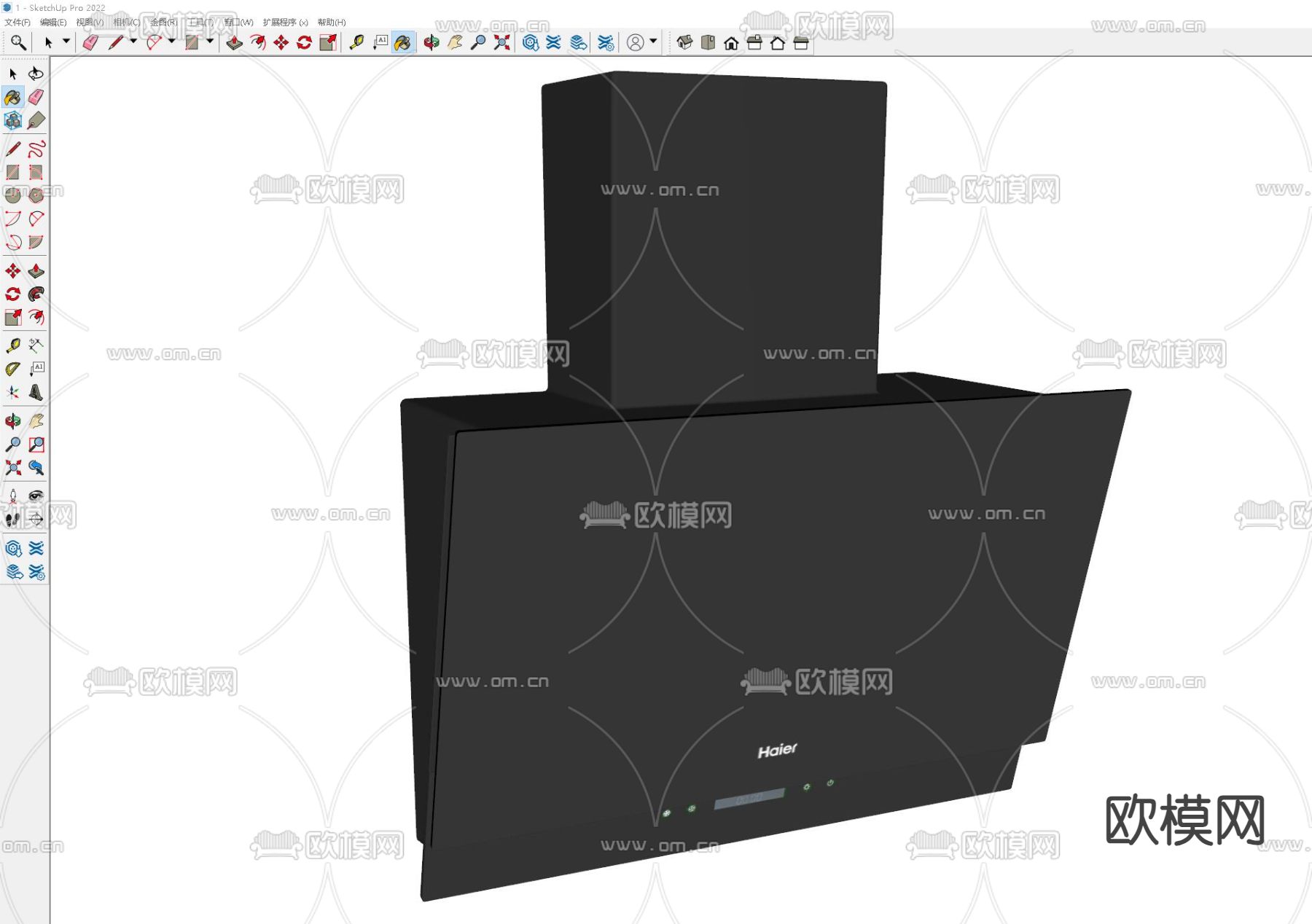 现代抽油烟机su模型下载（渲染图1）