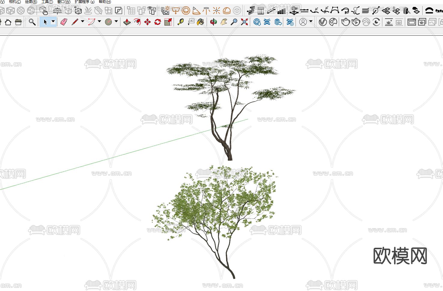 景观树 造型树 乔木su模型下载（渲染图1）