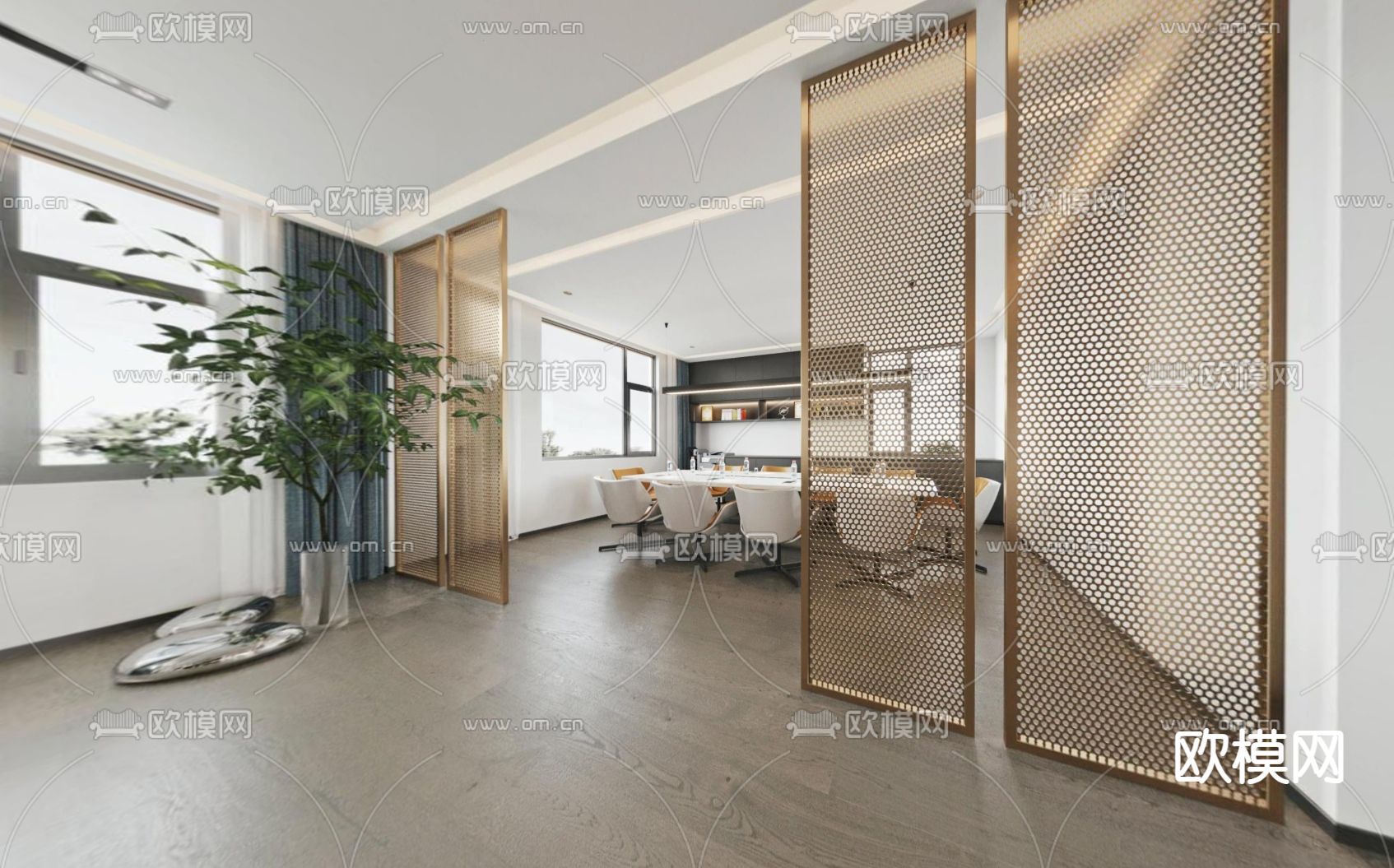 会所接待室3d模型下载（渲染图3）