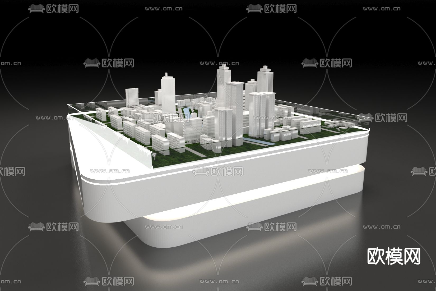 售楼处沙盘3d模型下载（渲染图2）