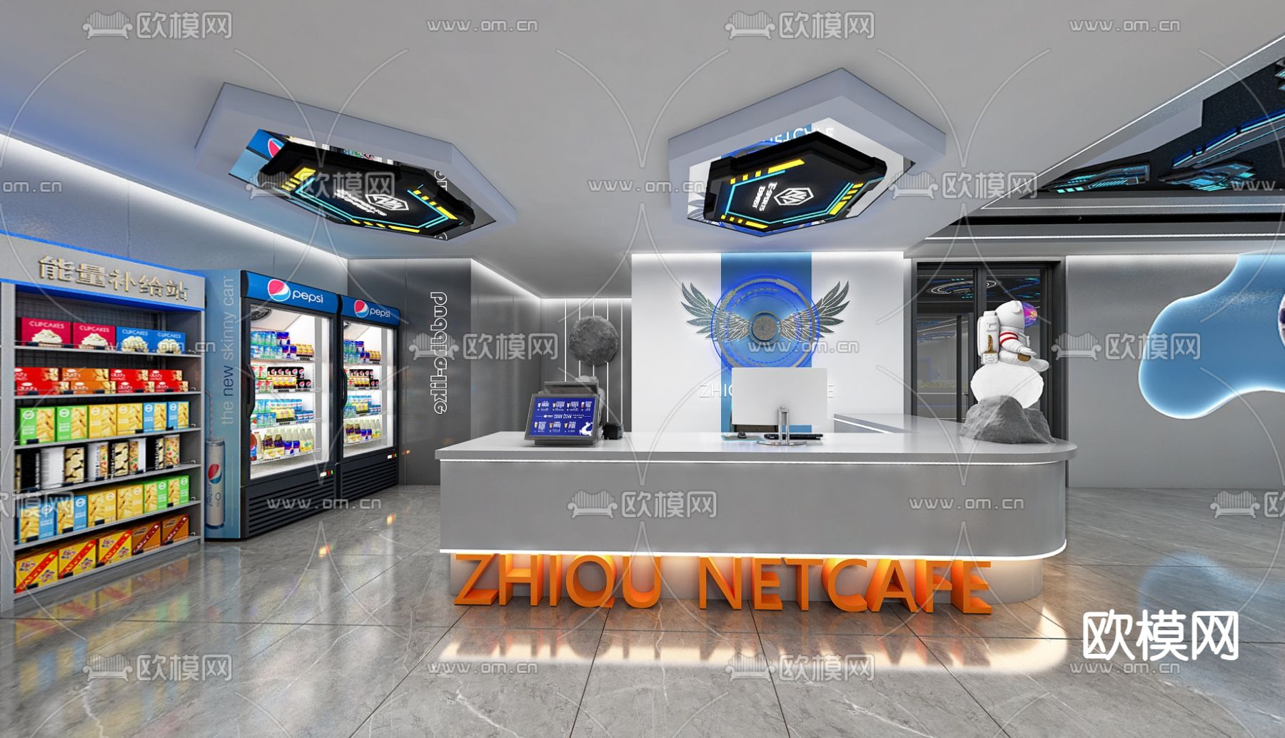 网吧 网咖3d模型下载（渲染图4）