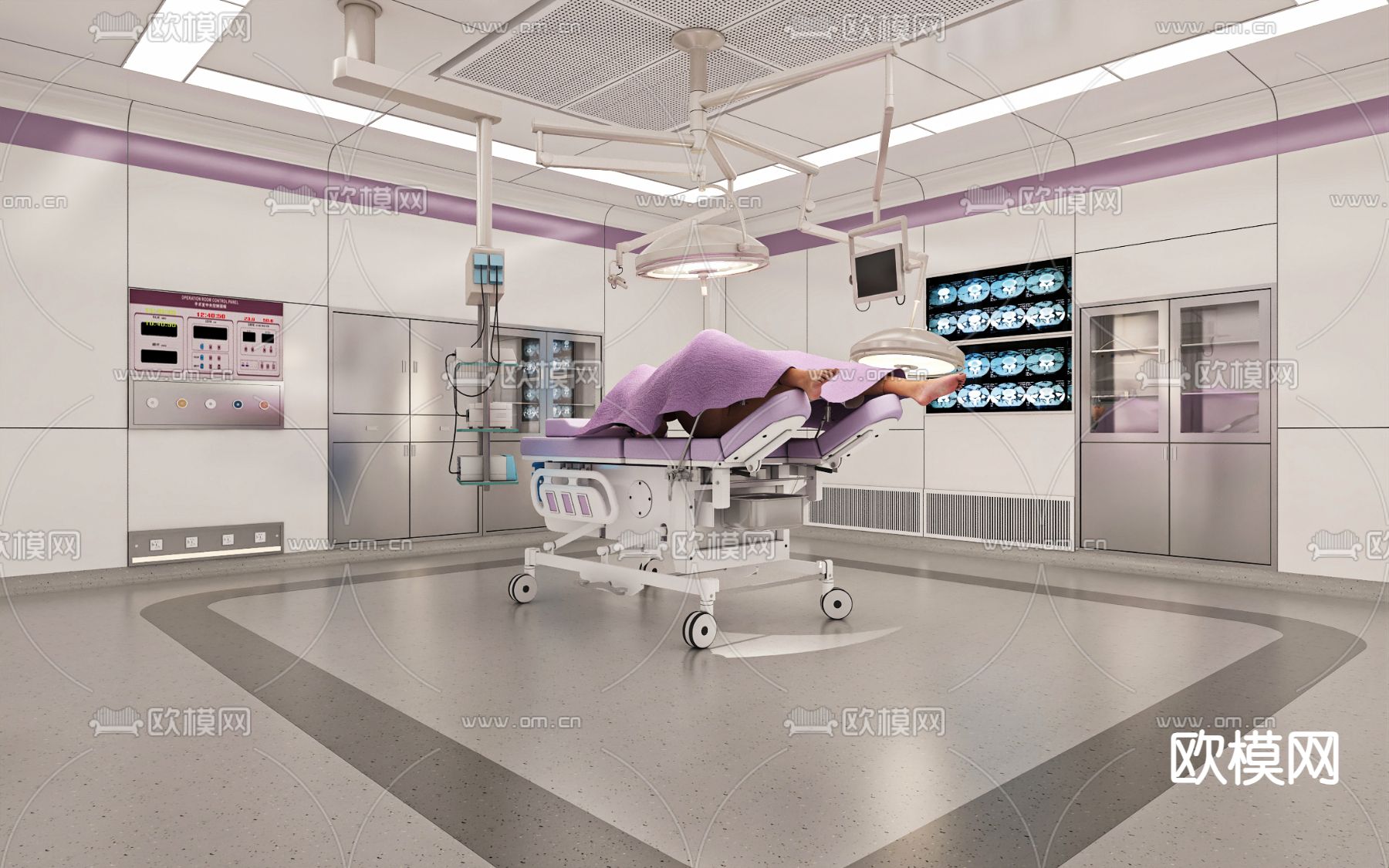 现代医院产房 手术室3d模型下载