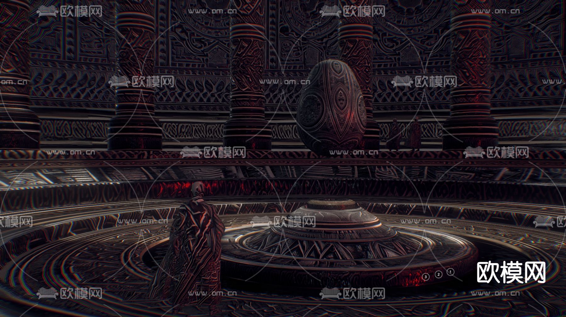 欧式中世纪寺庙3d模型下载（渲染图2）