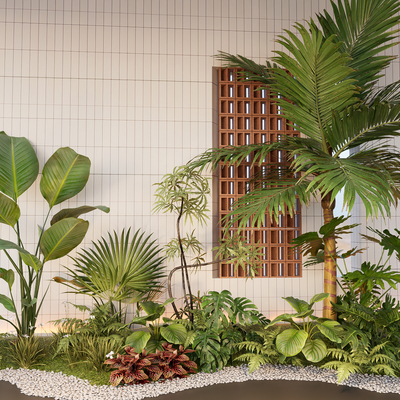  花境植物堆 灌木su模型 