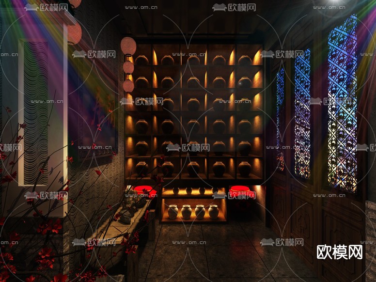现代酒吧3d模型下载(渲染图3)