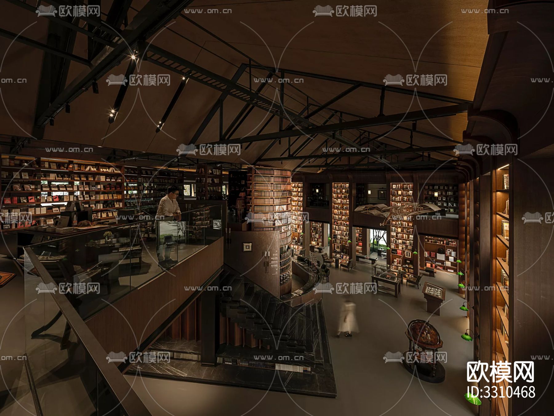 现代图书馆效果图下载（渲染图5）