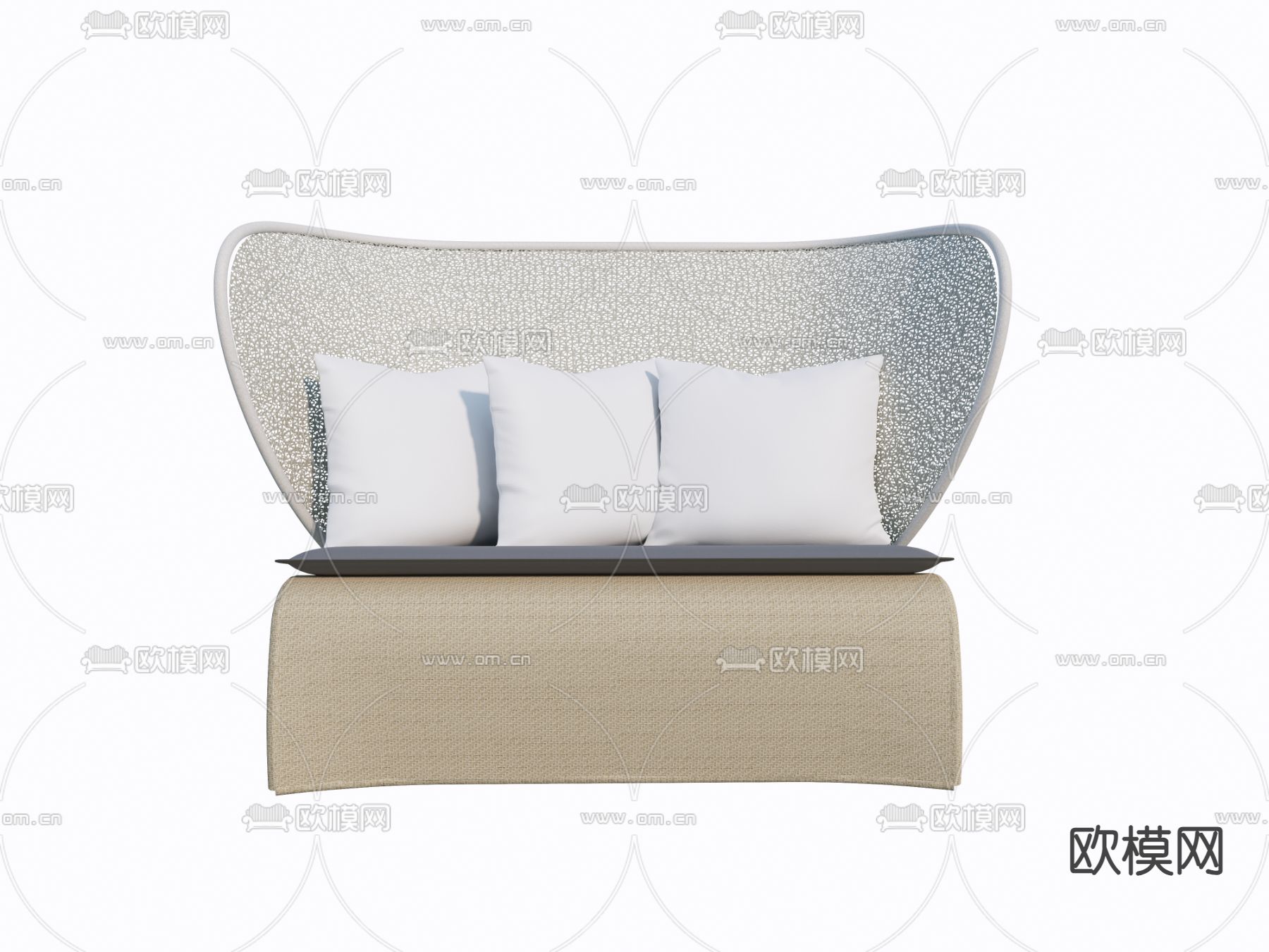 户外沙发 双人沙发3d模型下载