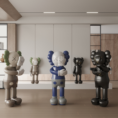  KAWS 公仔雕塑 玩具雕塑su模型 
