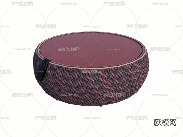dedon 现代茶几 圆形茶几3d模型下载