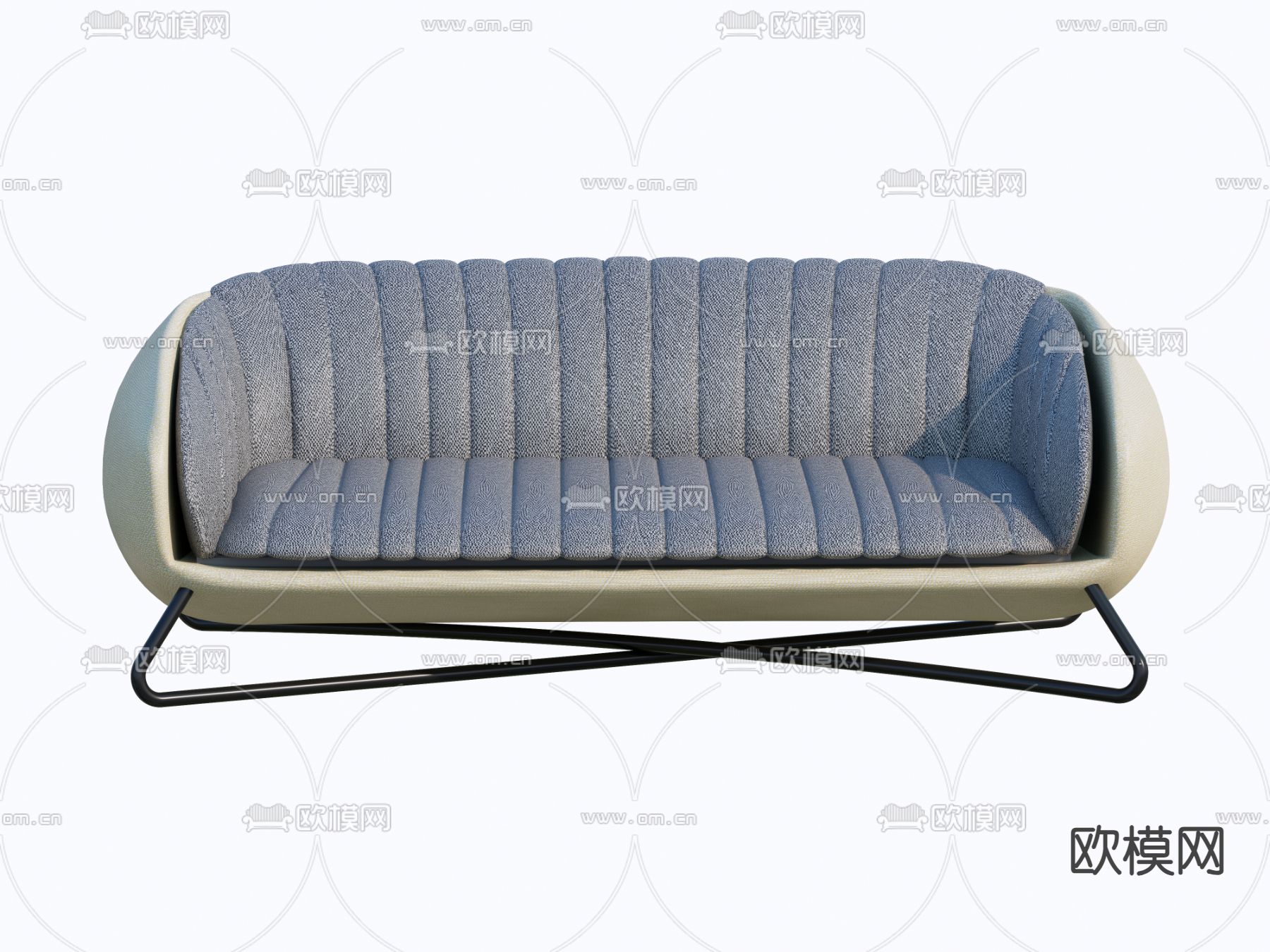 美式沙发 户外沙发 三人沙发3d模型下载