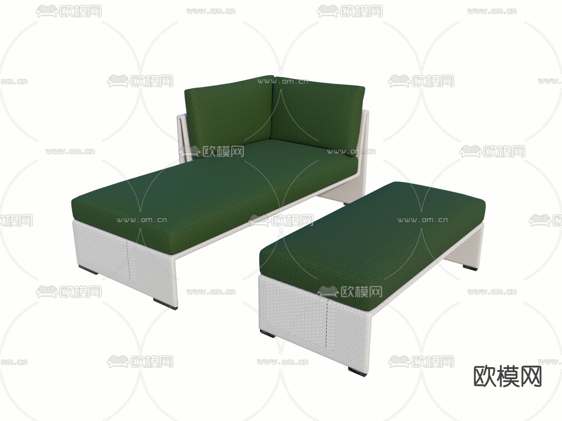 dedon现代贵妃椅 美人榻3d模型下载