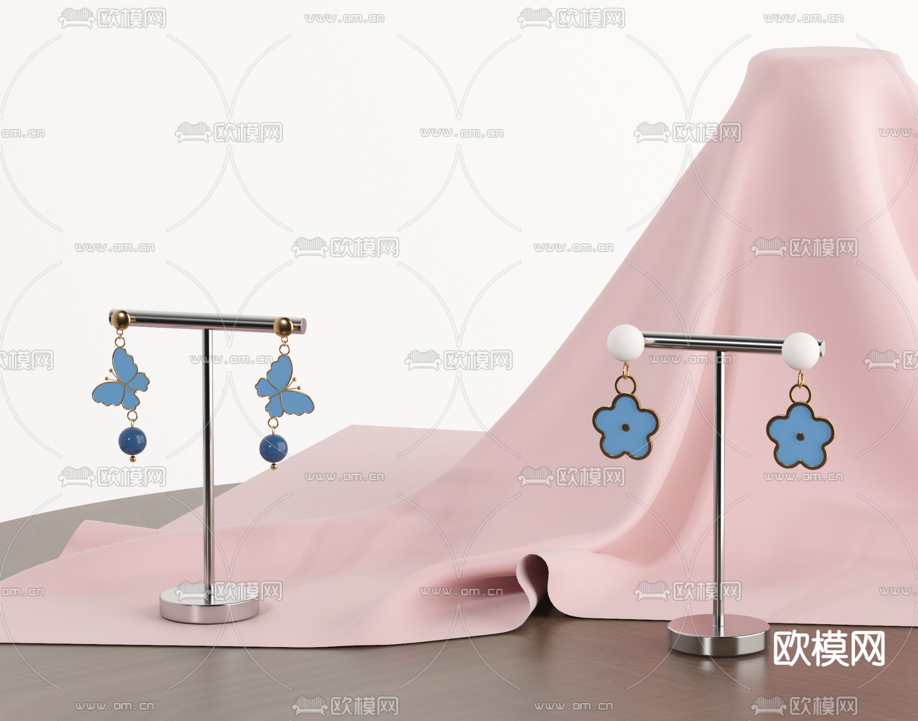 时尚耳钉 耳环3d模型下载